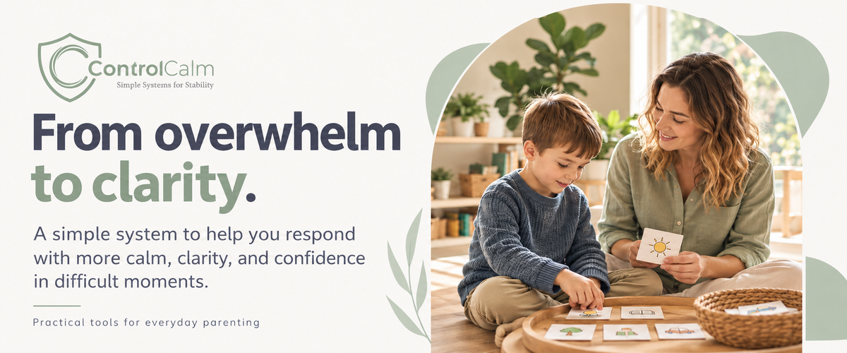 Control Calm — From overwhelm to clarity. A simple system to help you respond with more calm, clarity, and confidence in difficult moments.